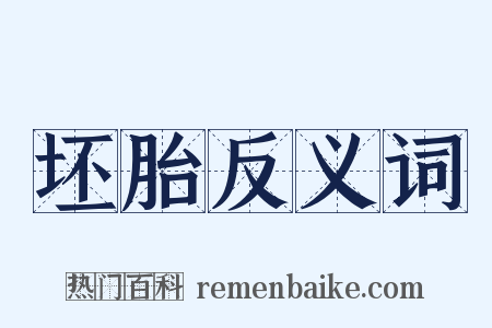 坯胎反义词是什么意思的图片